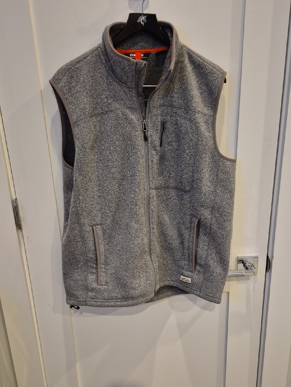 Men's Orvis R65 --  Gray Fleece Zip Vest - Casual Layering -- L
